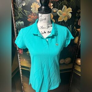 Lacoste Women's Button Down Shirt - Turquoise